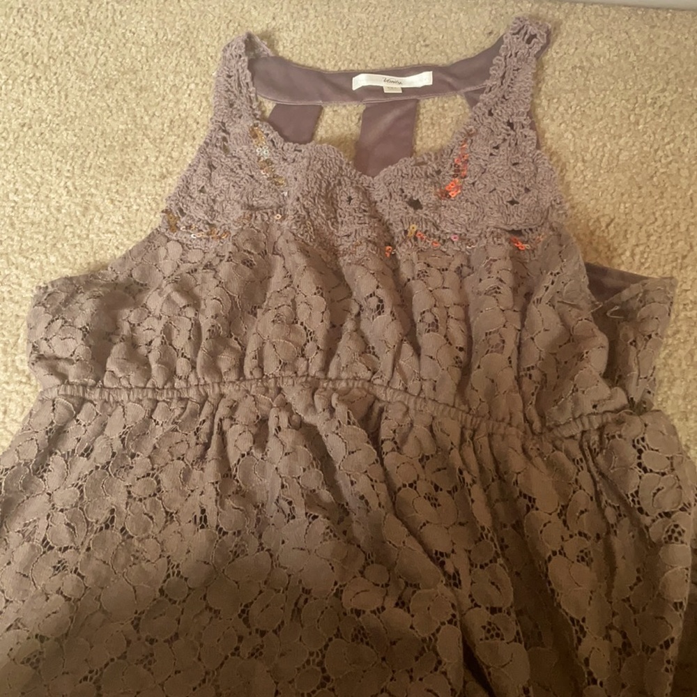 Dress Tank Top, size 2XL color brown.